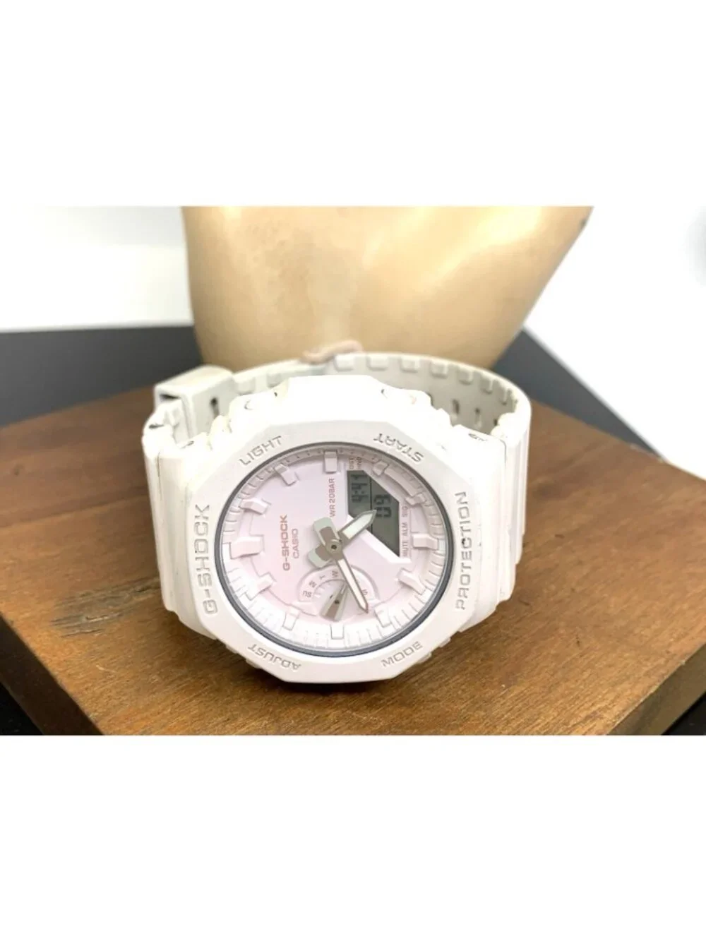 Casio G-Shock Women's Watch GMAS2100 Quartz Blush Resin Analog Digital 43mm 5611